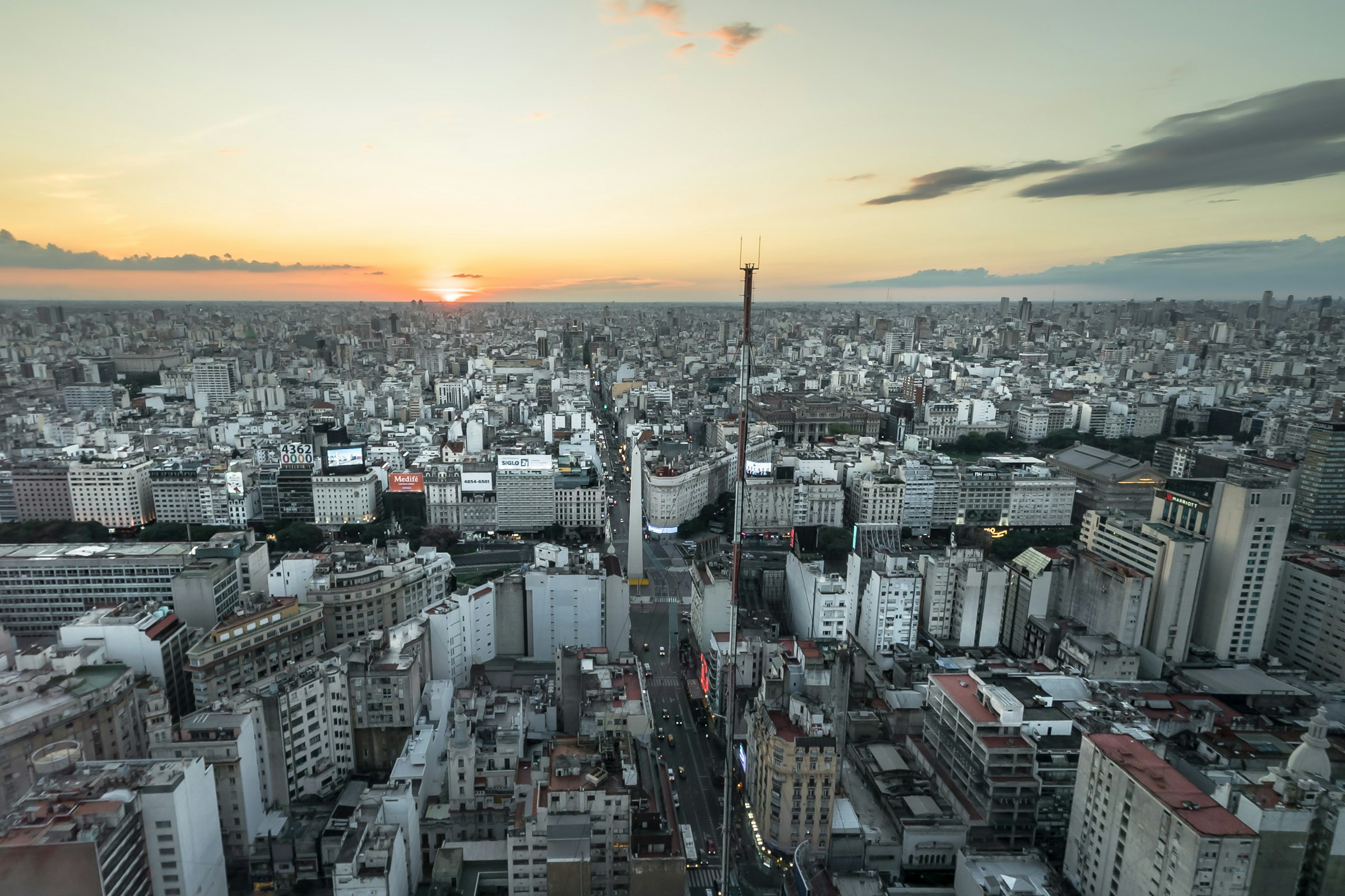 Vista aérea de la ciudad de Buenos Aires